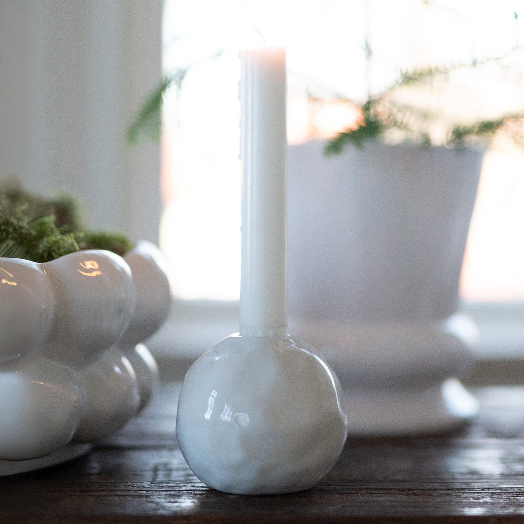 Kerzenhalter Snow (Einzeln) - weiß