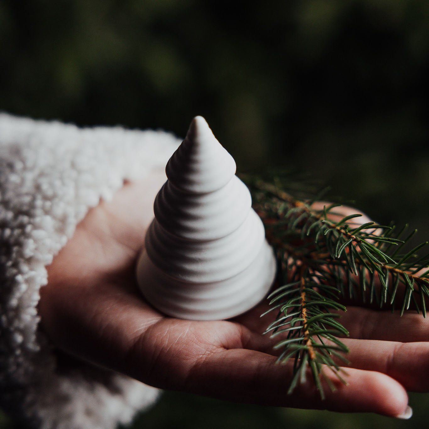 Deko Weihnachtsbaum Skogshult - weiß