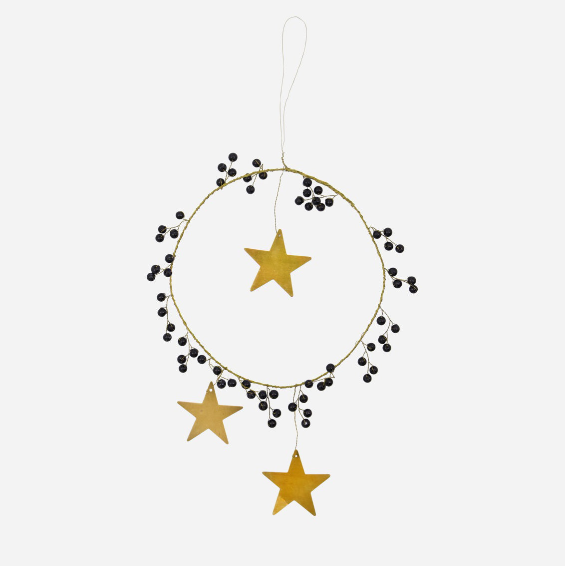 Weihnachtsdeko Kranz Stern - schwarz gold