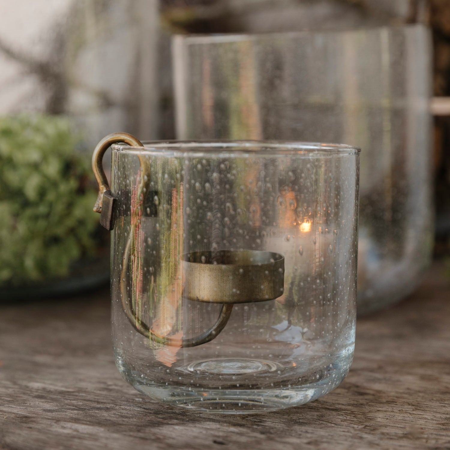 Windlicht Bubble mit Einsatz - Glas