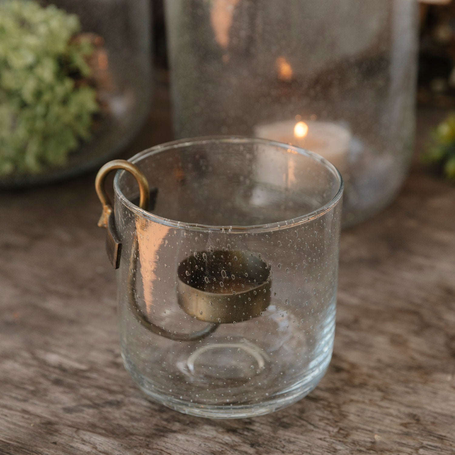 Windlicht Bubble mit Einsatz - Glas