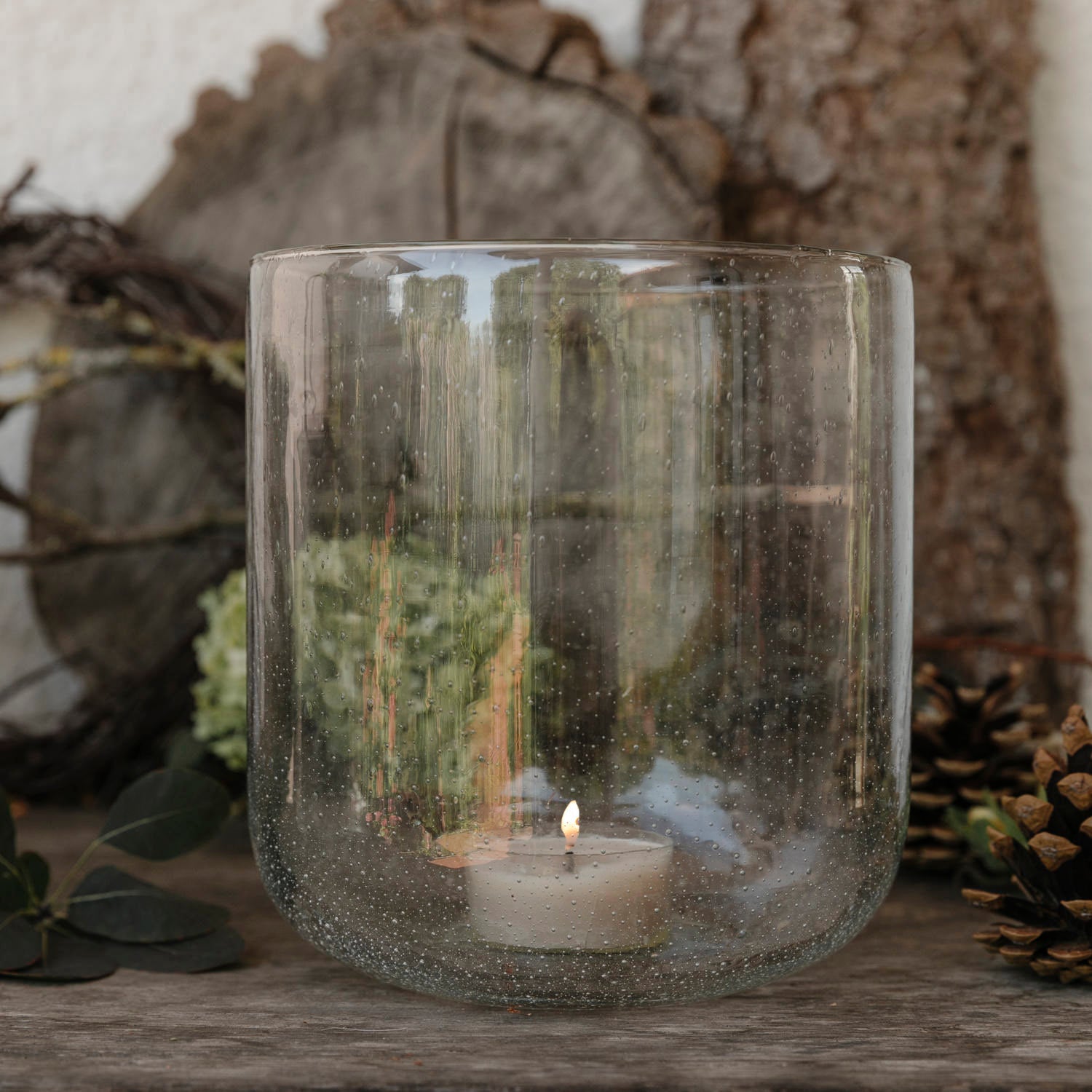 Windlicht Bubble mit Einsatz - Glas