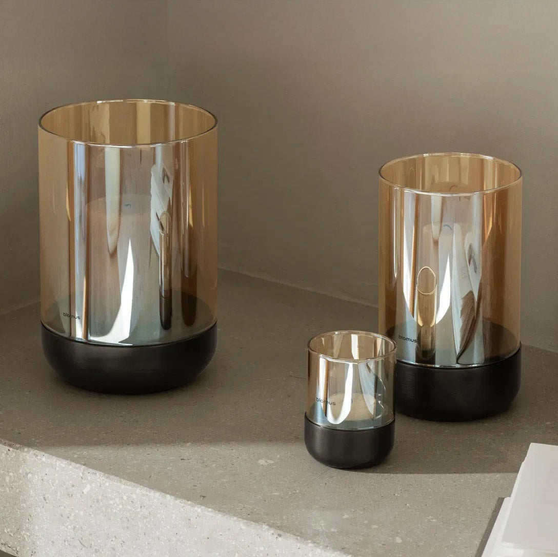 Windlicht Calma - burned metal braun