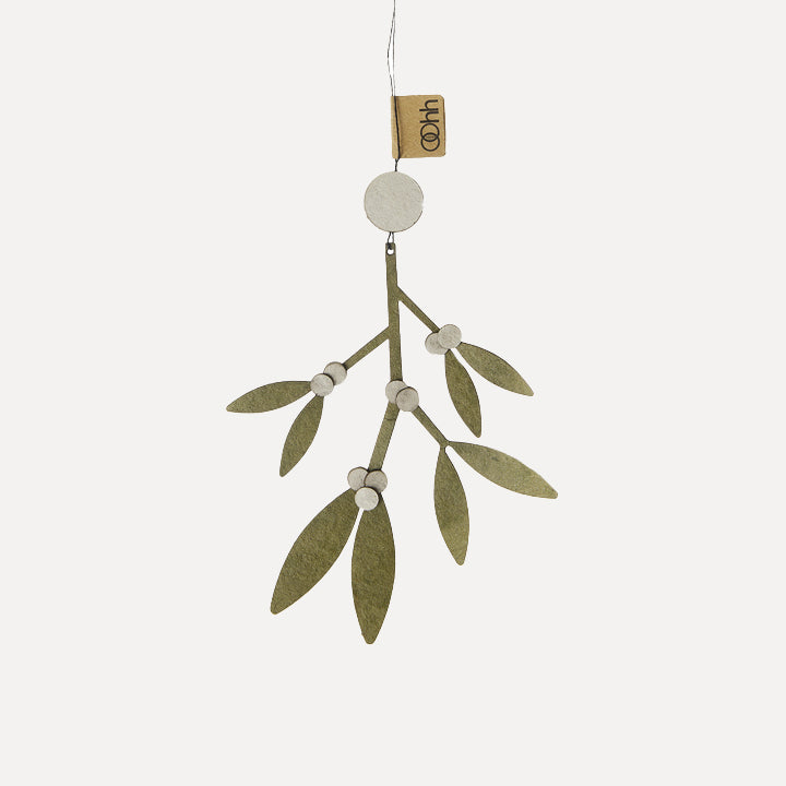 Papieranhänger Mistletoe - olive