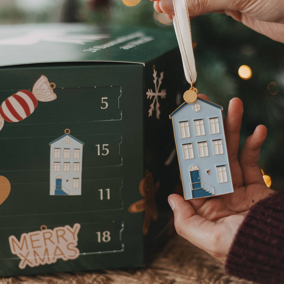 Eulenschnitt Adventskalender Baumanhänger