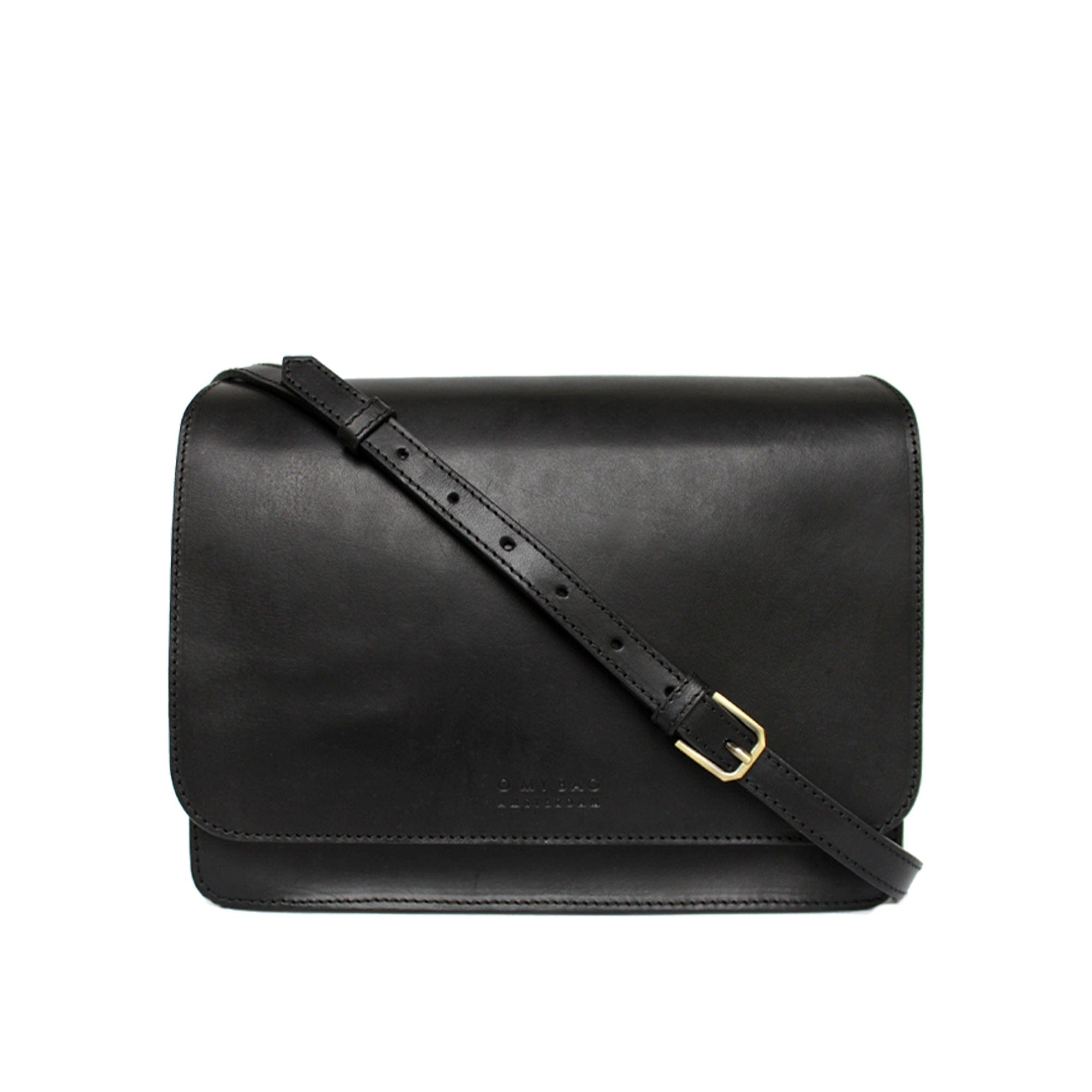 Audrey Tasche - Leder Schwarz mit 2 Straps