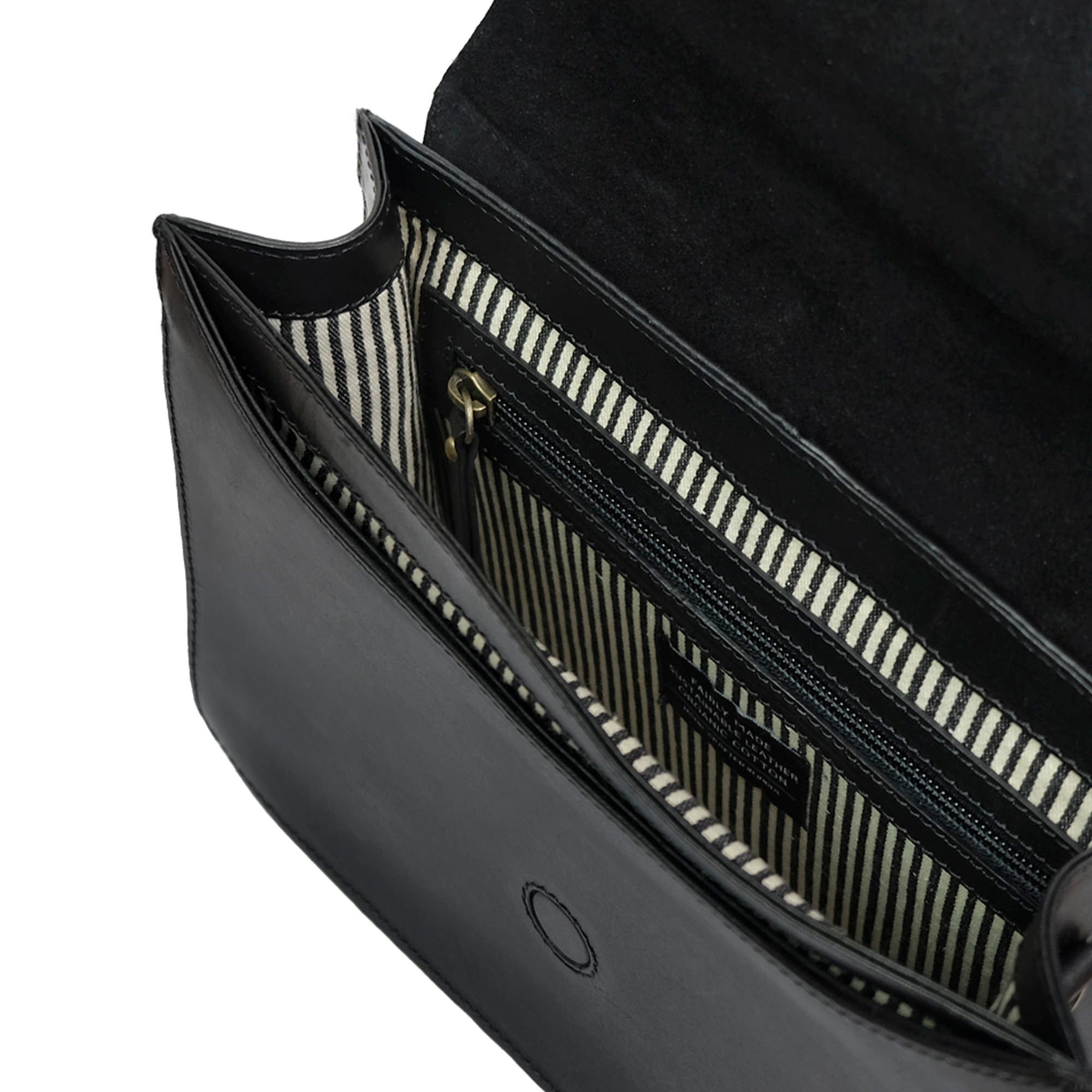 Audrey Tasche - Leder Schwarz mit 2 Straps