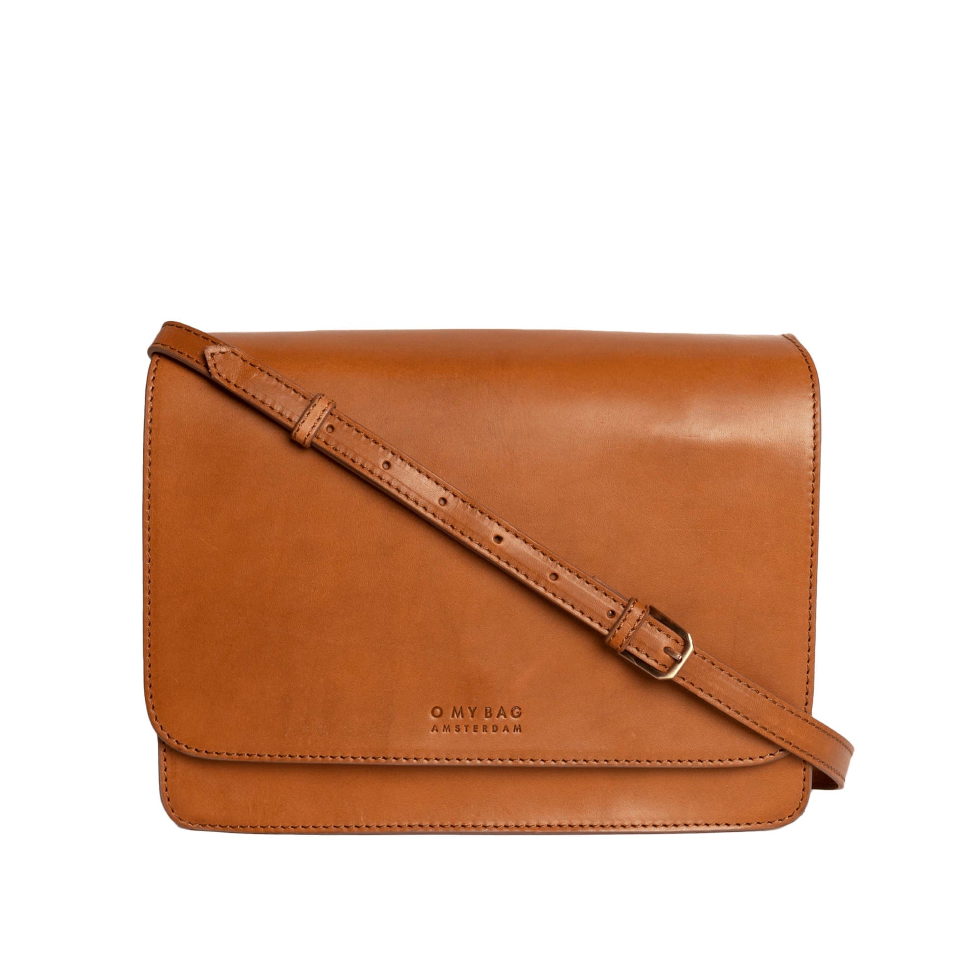 Audrey Tasche - Leder Cognac mit 2 Straps