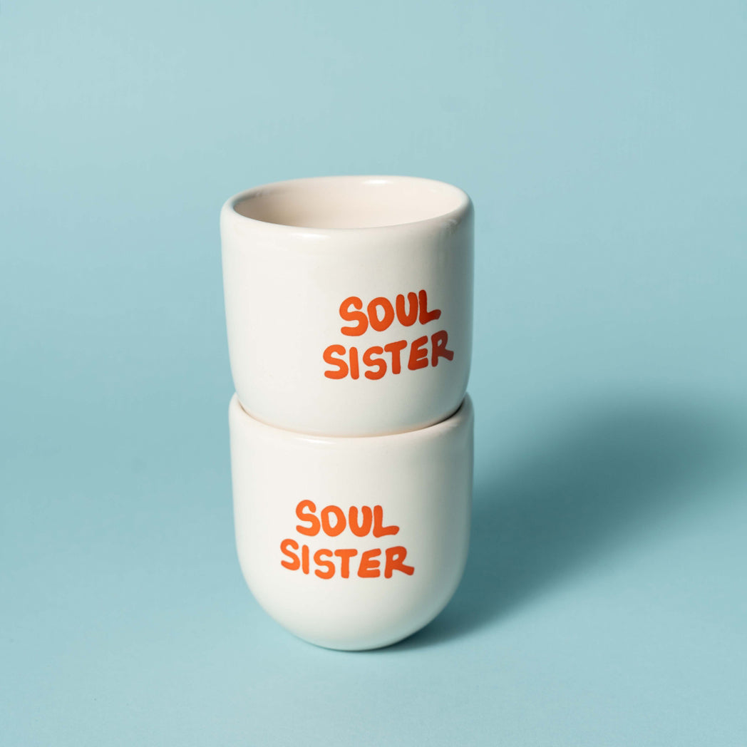 Becher Soul Sister - weiß