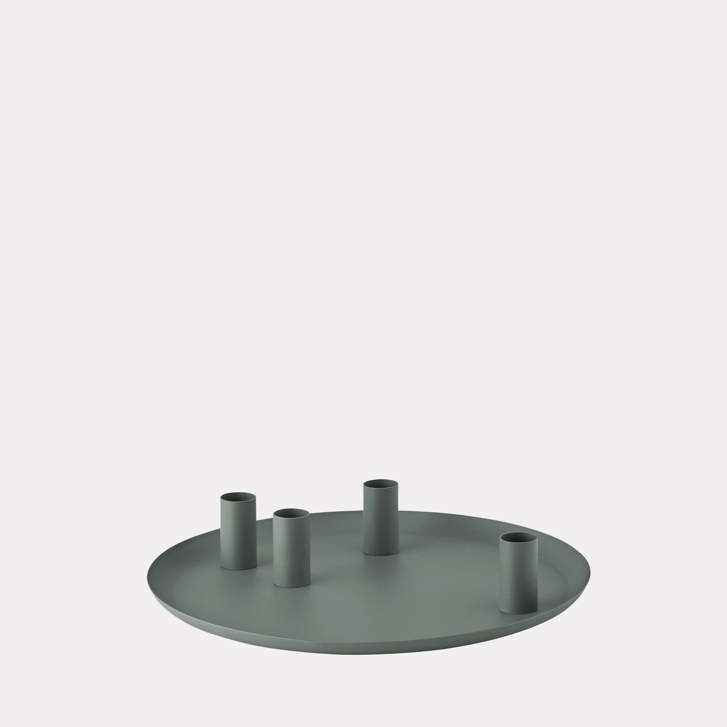 Tablett Loha rund mit magnetischen Kerzenhaltern - agave green