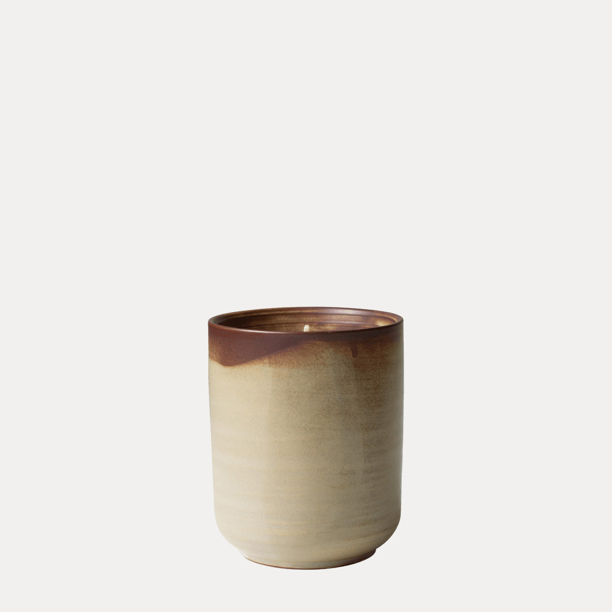 Duftkerze Burn - creme/brown
