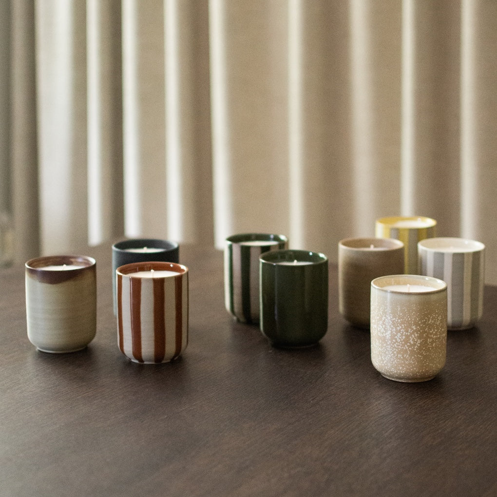 Duftkerze Burn - stripe nougat