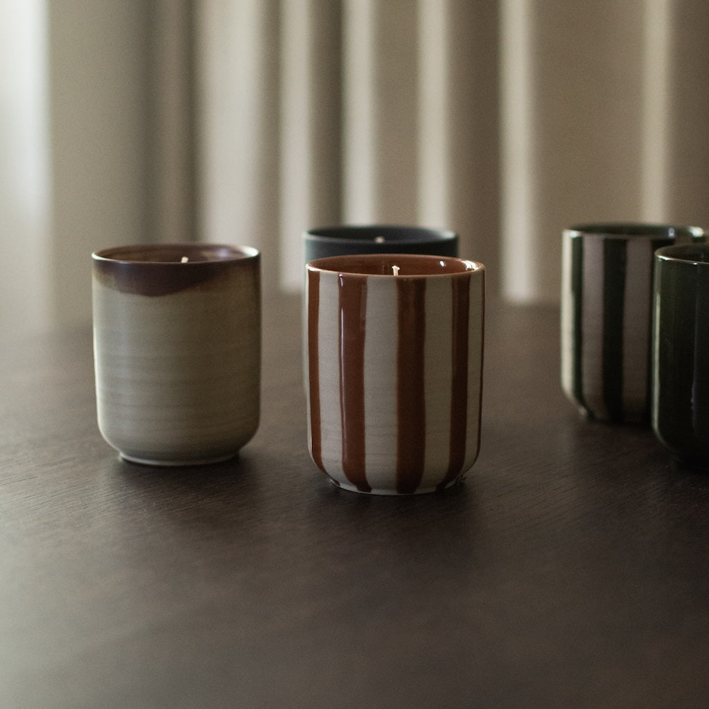 Duftkerze Burn - stripe nougat