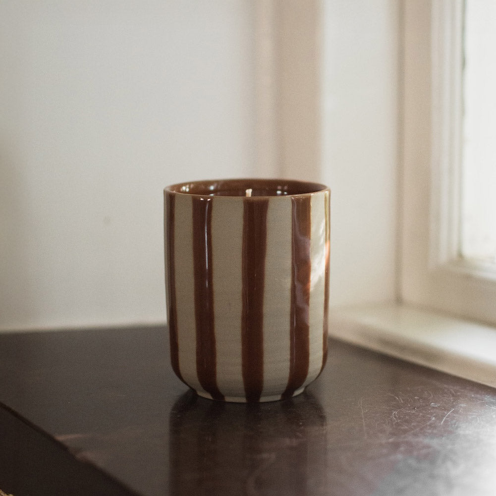 Duftkerze Burn - stripe nougat