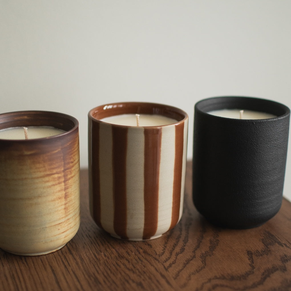 Duftkerze Burn - stripe nougat