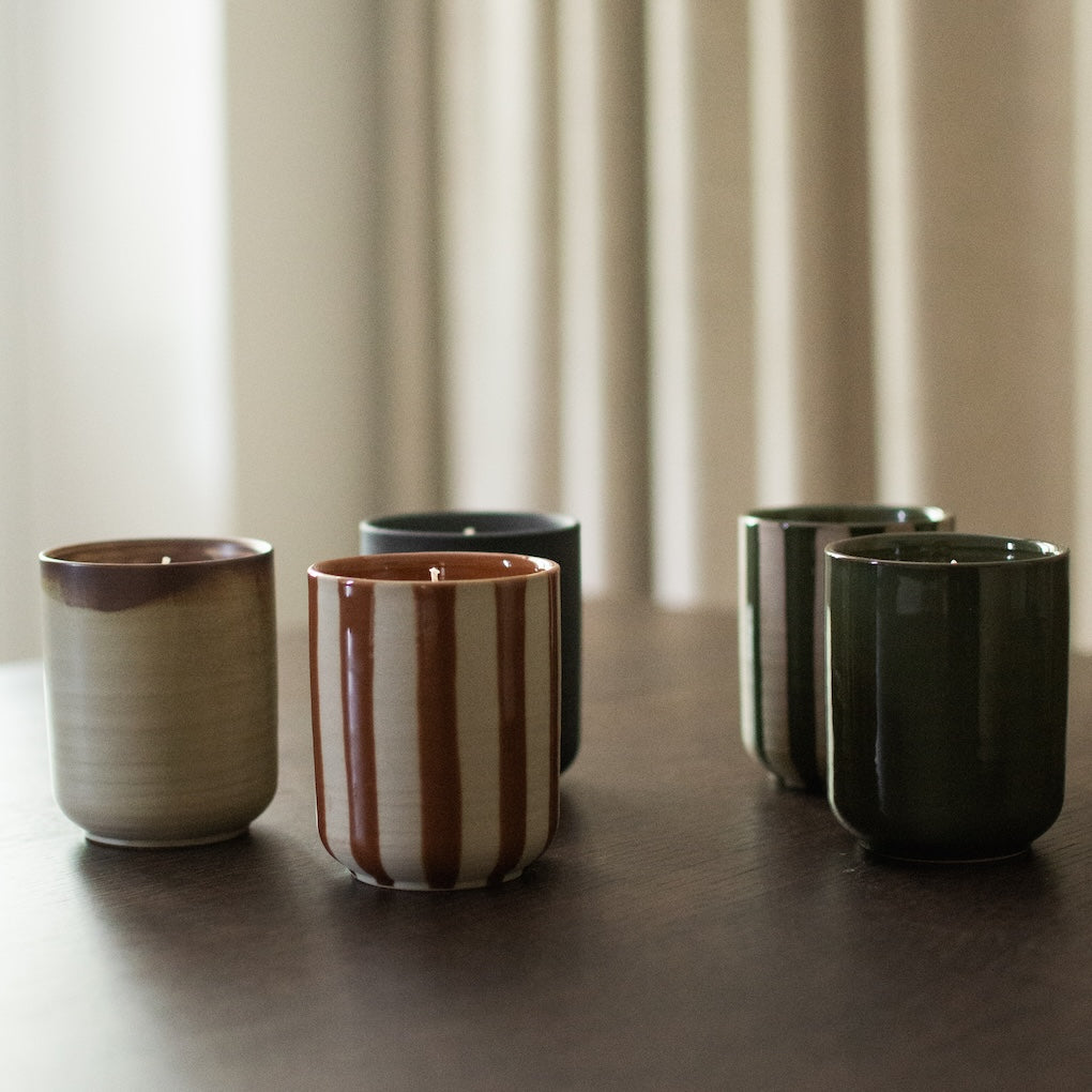 Duftkerze Burn - stripe nougat