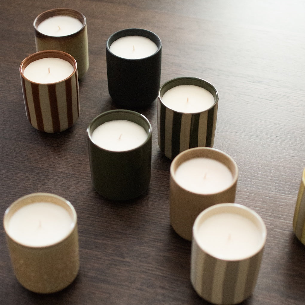 Duftkerze Burn - stripe nougat