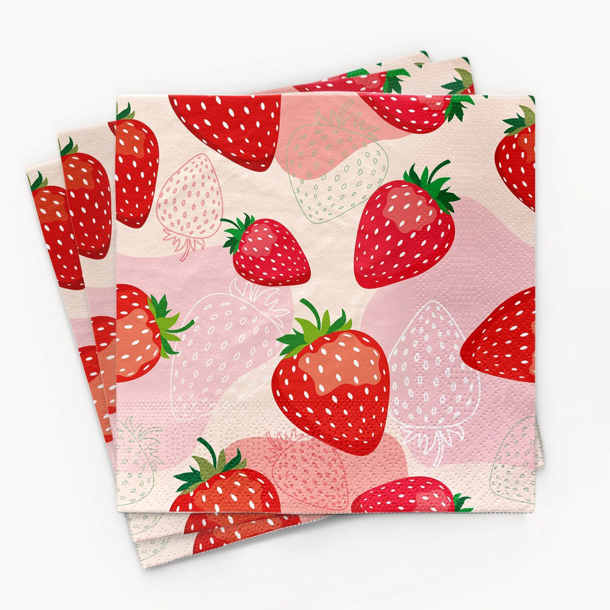 Servietten BambooNapkin - Erdbeeren