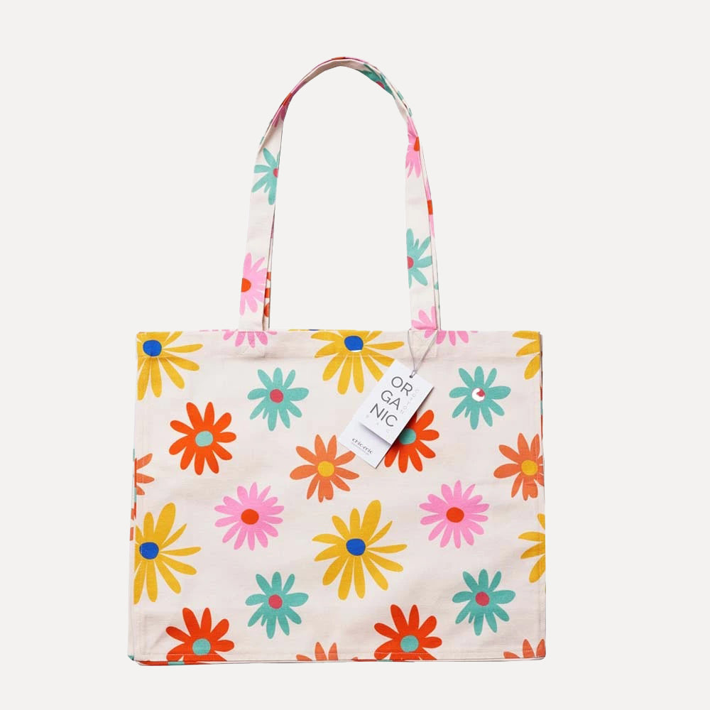 Shopper aus Baumwolle - Flower Power