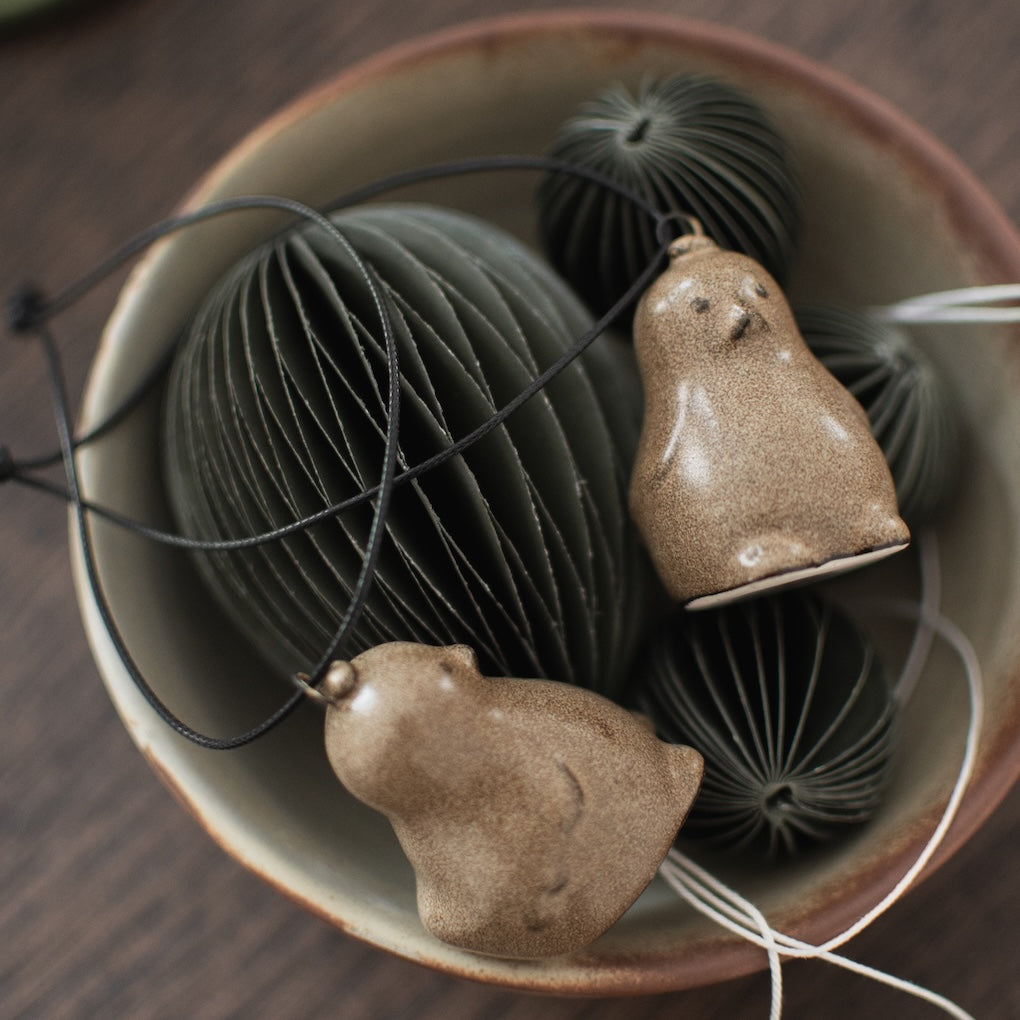 Dekoanhänger Chubby Chicken einzeln - beige