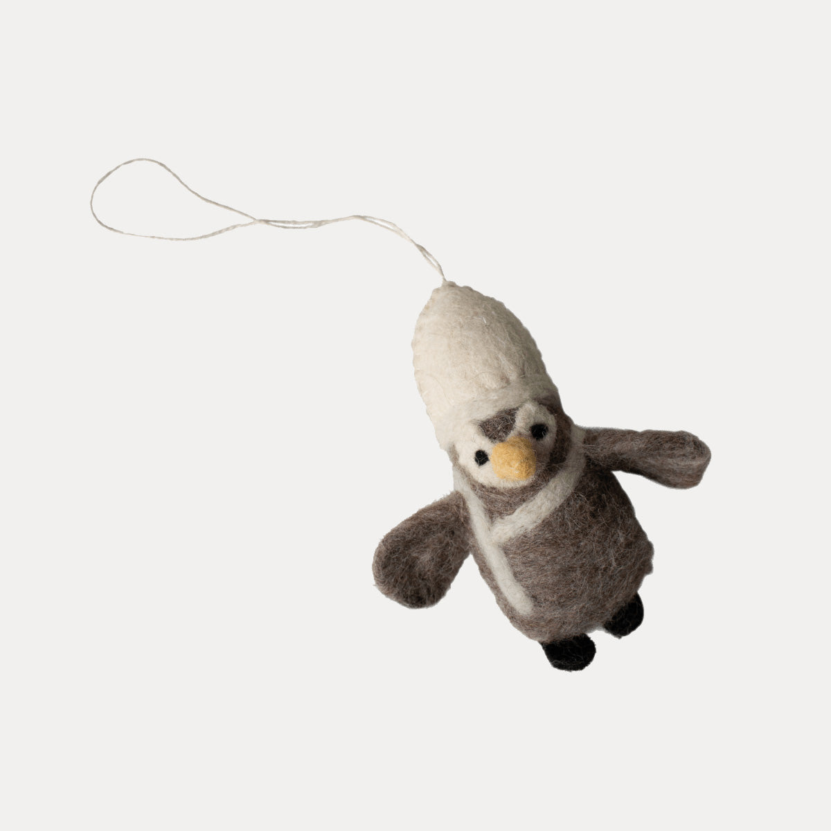 Filzanhänger Pinguin - natur