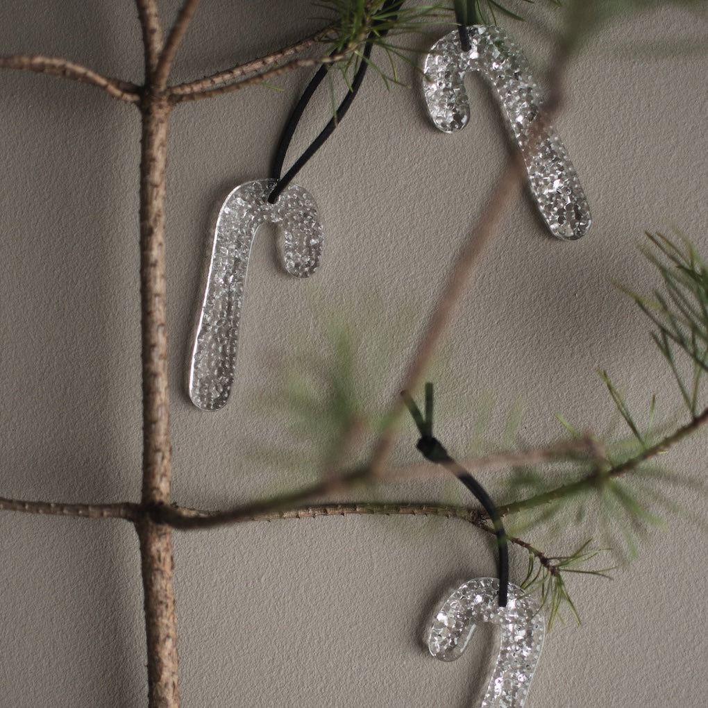 Weihnachtsdeko Anhänger Airy Zuckerstange - Glas
