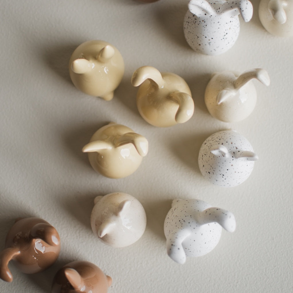 Triplets Osterdekoration 3er Set - shiny yellow