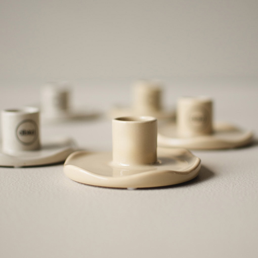 Kerzenhalter Wave - shiny yellow