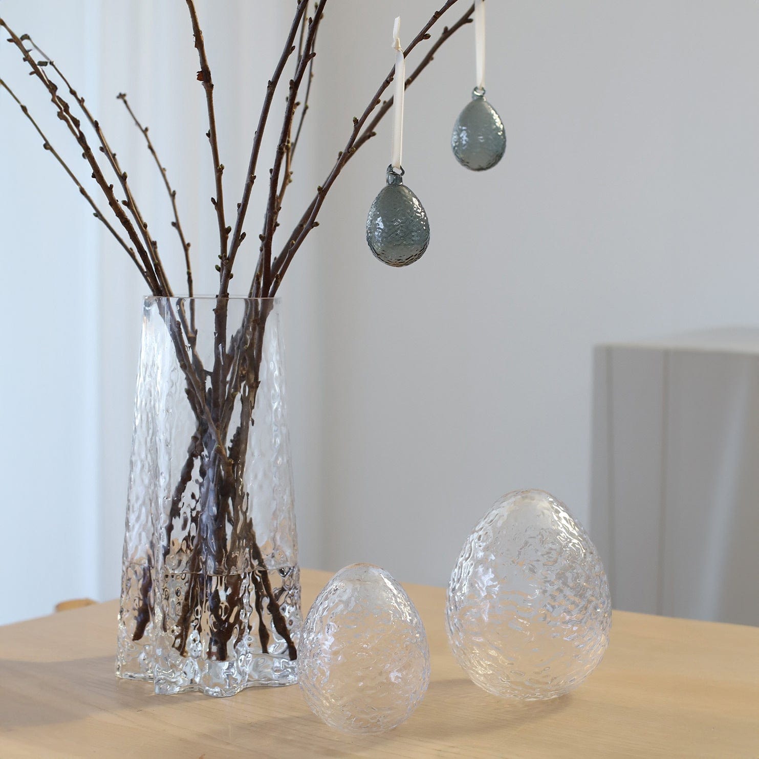 Deko Ei Gry Standing aus Glas