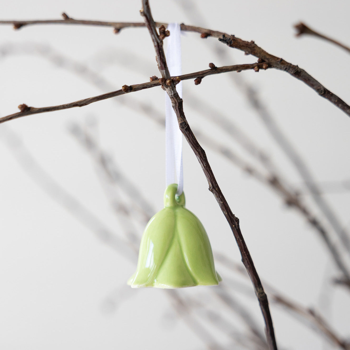 Keramikanhänger Blume Blåklocka - grün