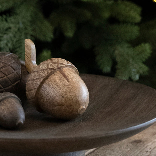 Eichel aus Holz - braun