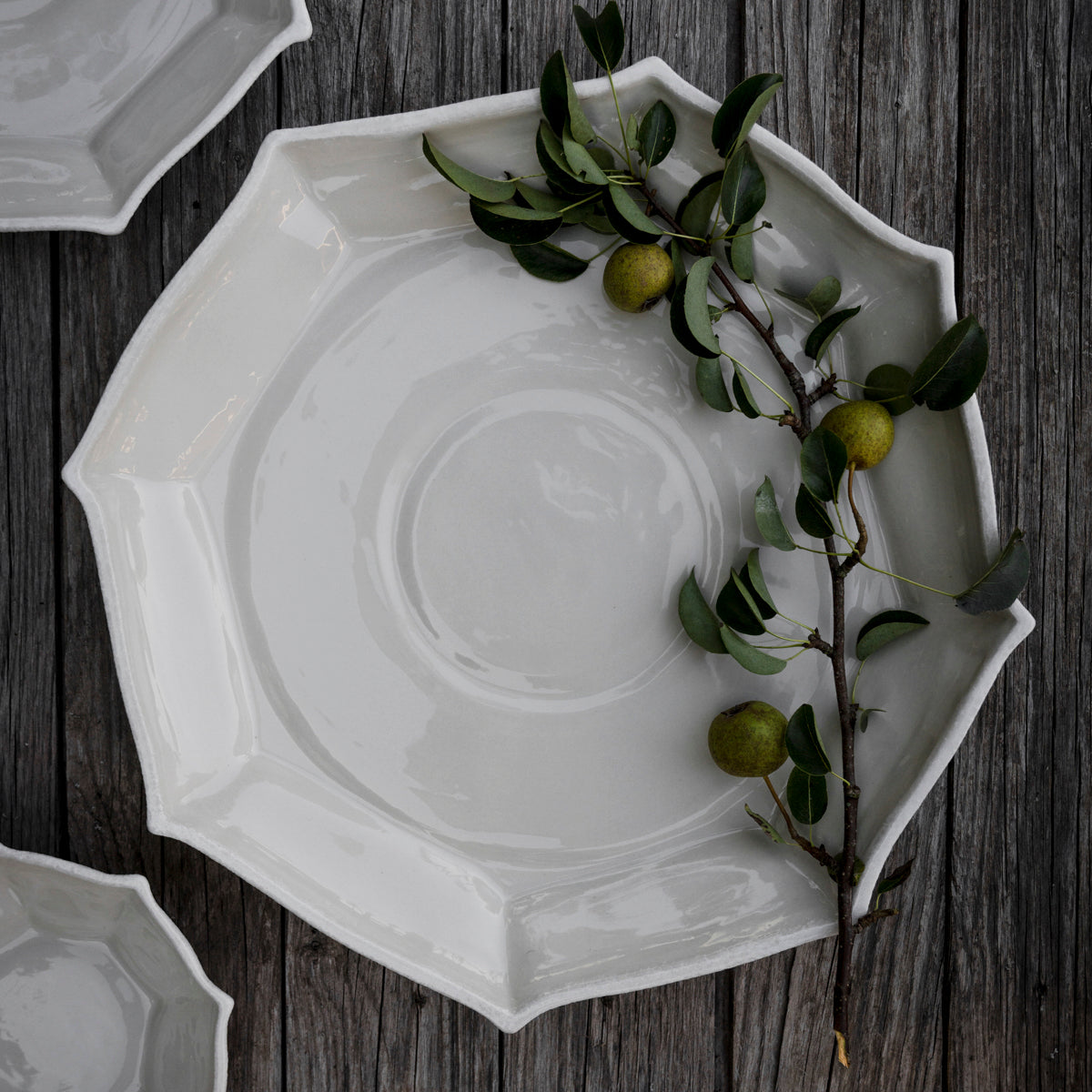 Platte Koralle - cremeweiß