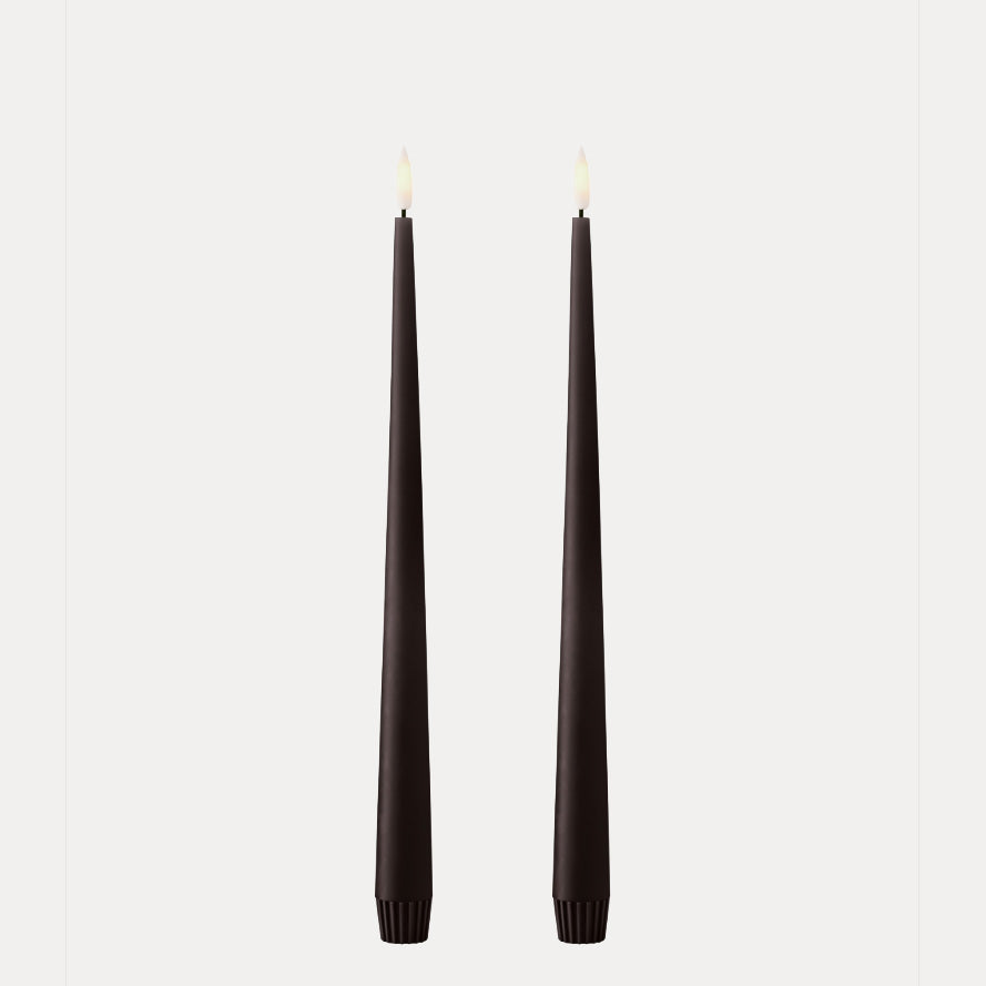 Ester & Erik LED Stabkerzen 2er Set - 79 espresso
