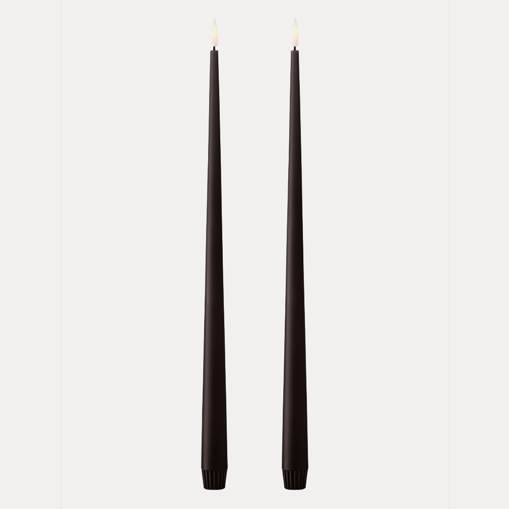 Ester & Erik LED Stabkerzen 2er Set - 79 espresso