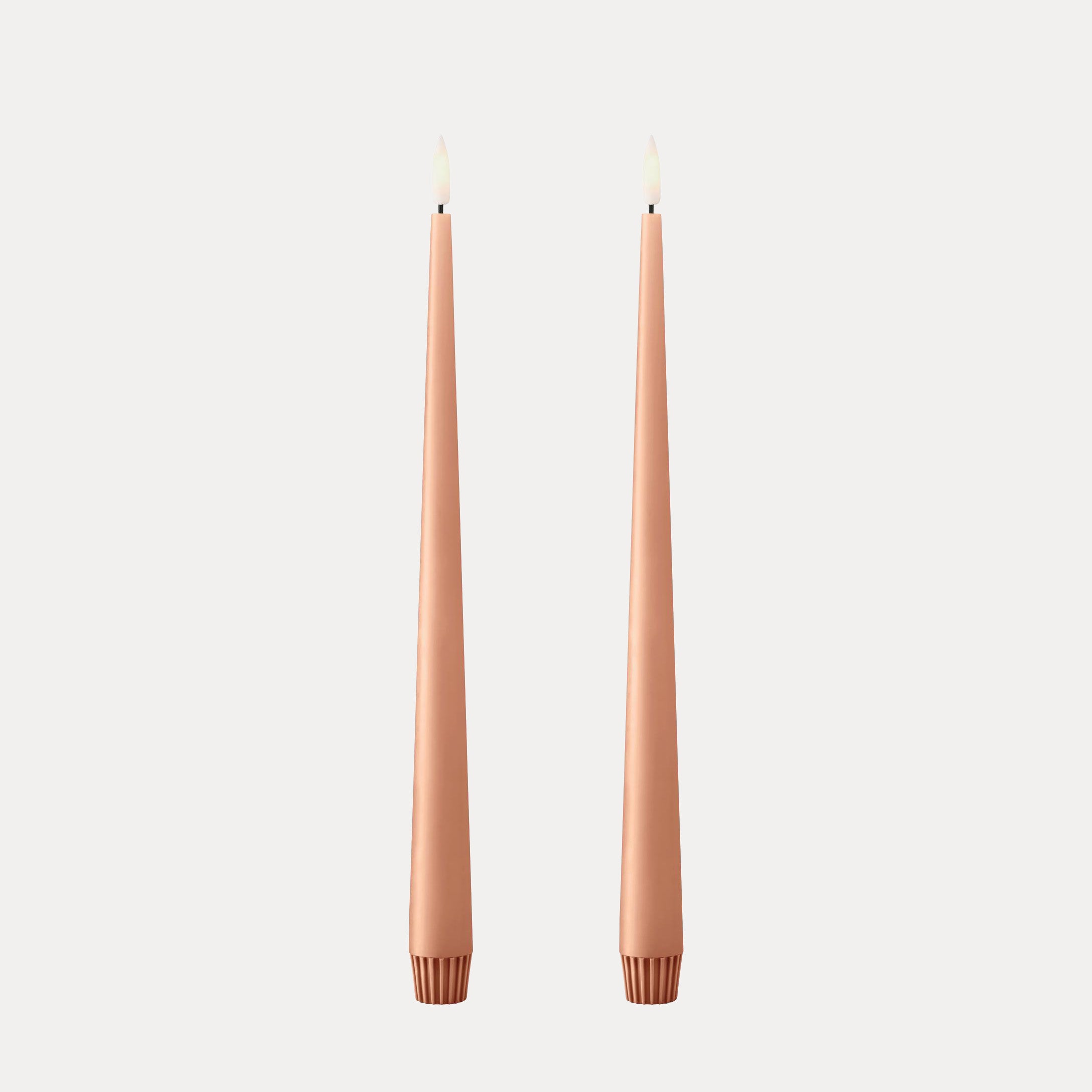 Ester & Erik LED Stabkerzen 2er Set - 20 rosy caramel