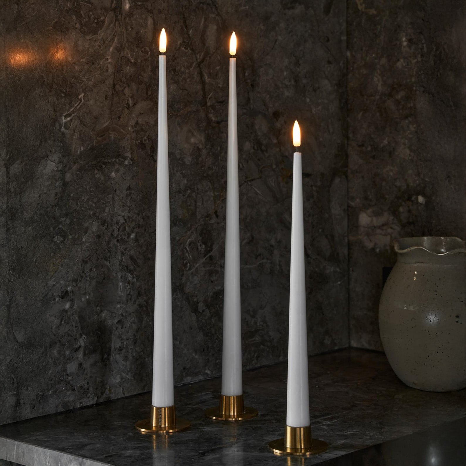 Ester & Erik LED Stabkerzen 2er Set - 10 silky