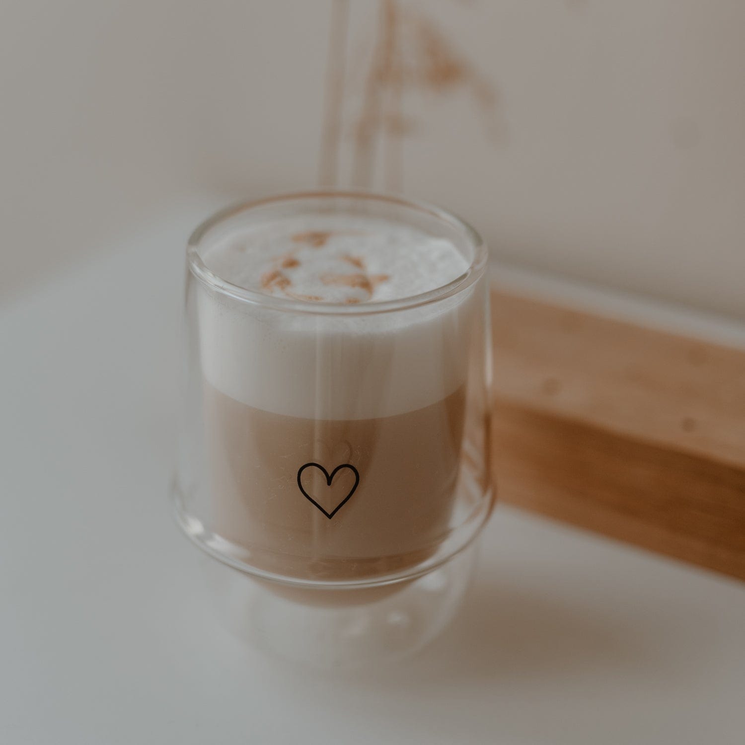 Doppelwandiges Glas Herz 340ml