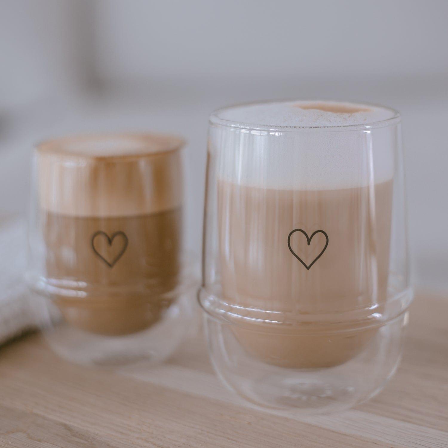 Doppelwandiges Glas Herz 340ml