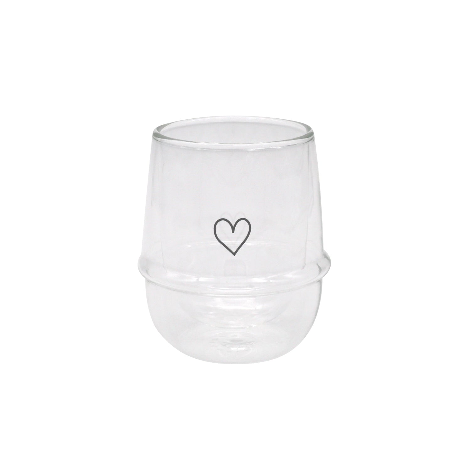 Doppelwandiges Glas Herz 220ml