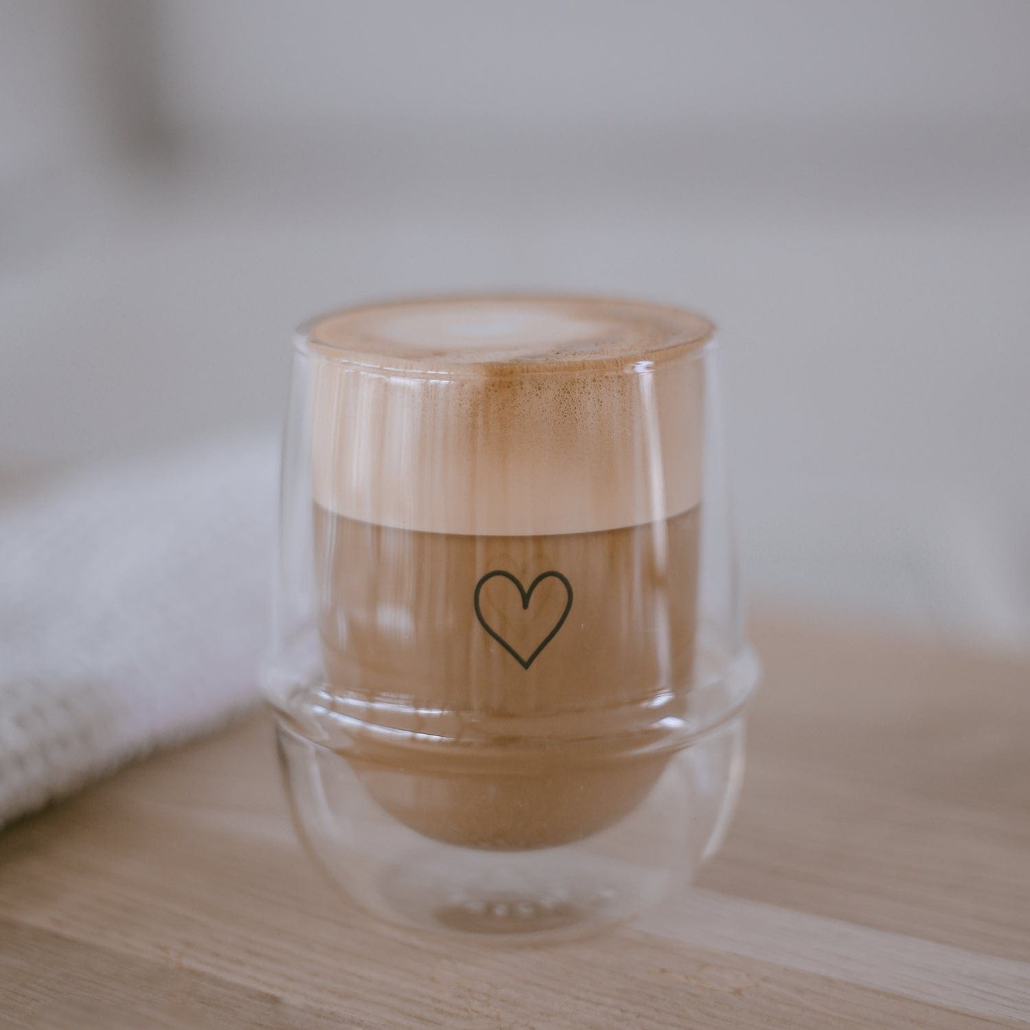 Doppelwandiges Glas Herz 220ml