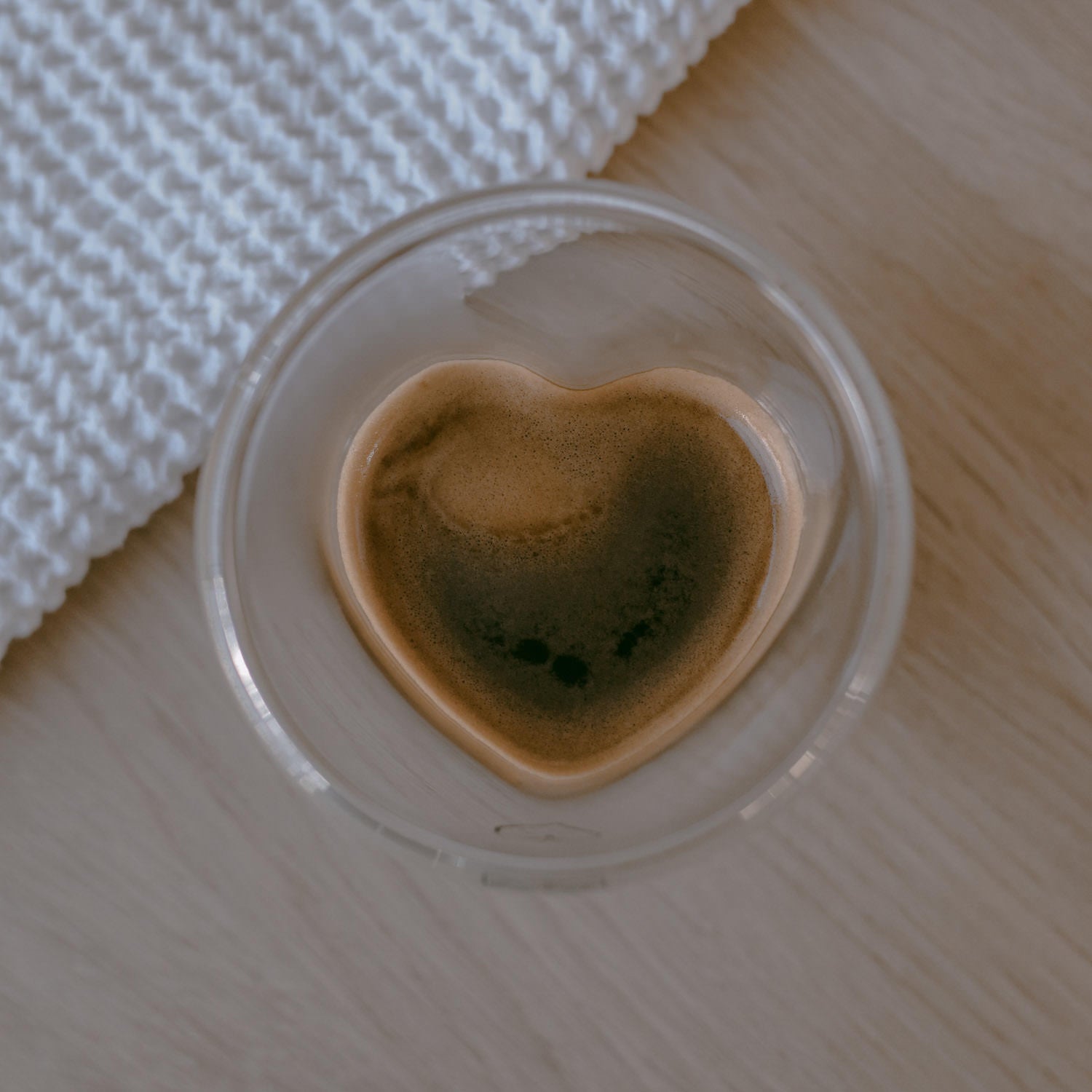 Doppelwandiges Herzglas 100ml - schwarz