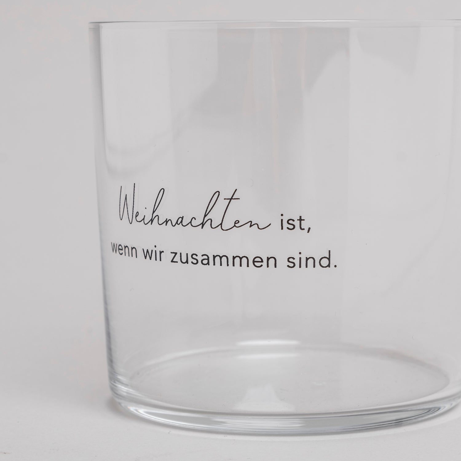 Trinkglas Weihnachten - schwarz