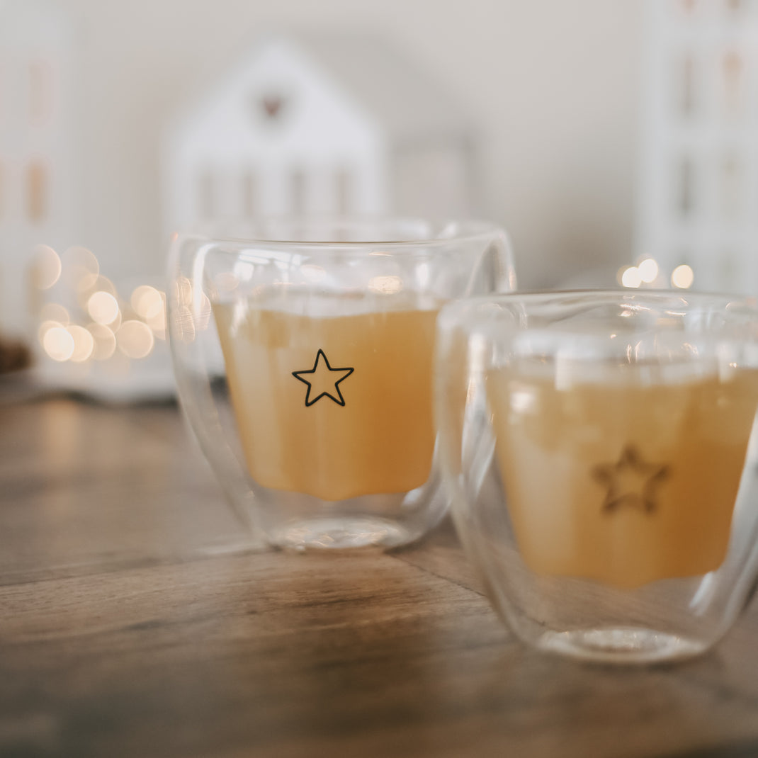 Doppelwandiges Sternglas 200ml - schwarz