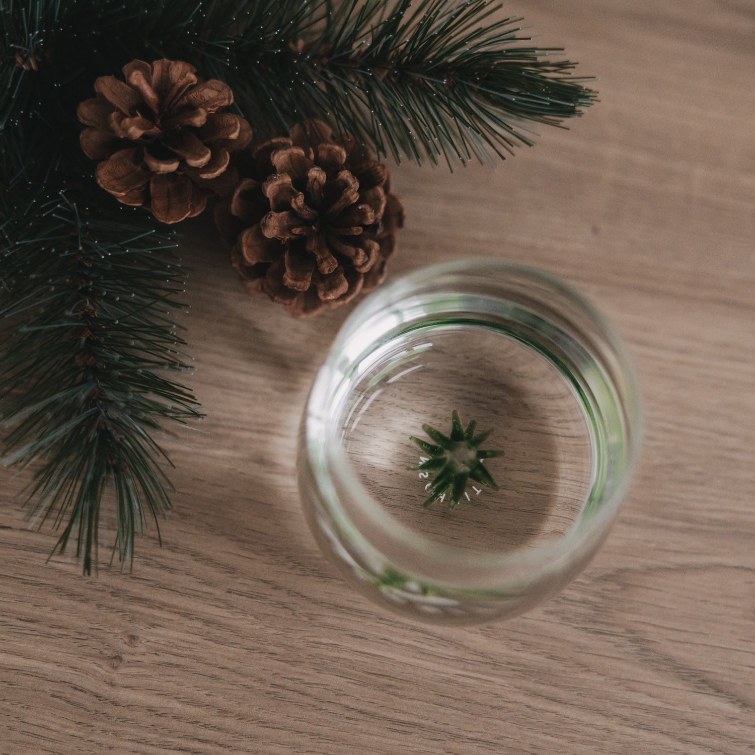 Trinkglas Tannenfigur - grün