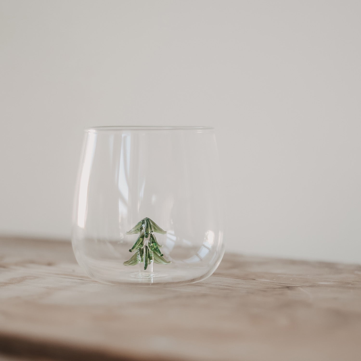 Trinkglas Tannenfigur - grün