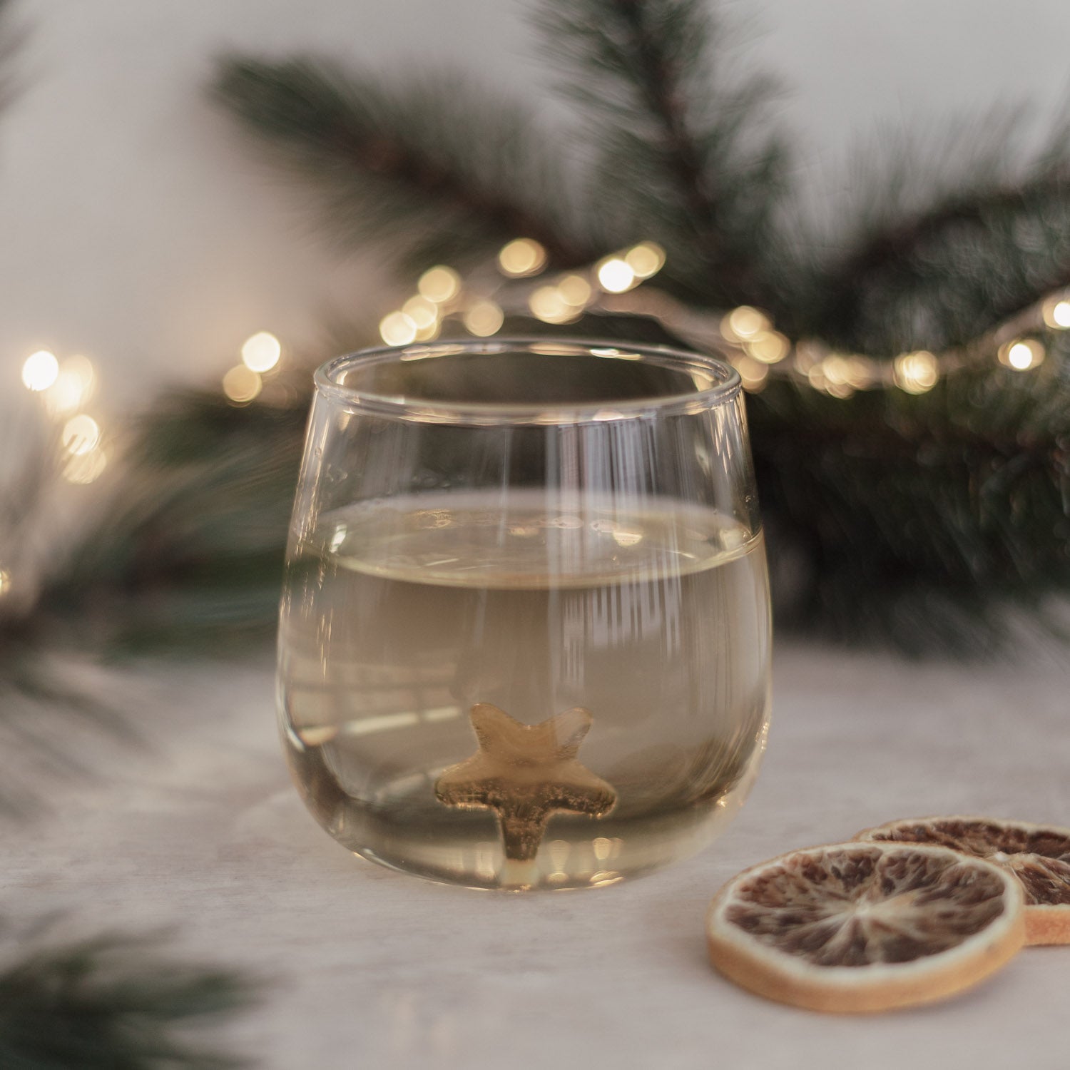 Trinkglas Sternfigur - gelb