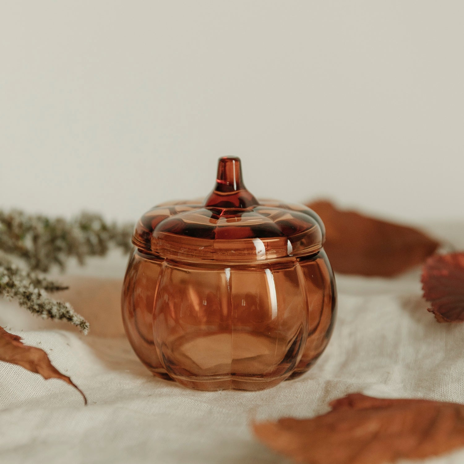 Kürbisdose mit Deckel Brehult - amber