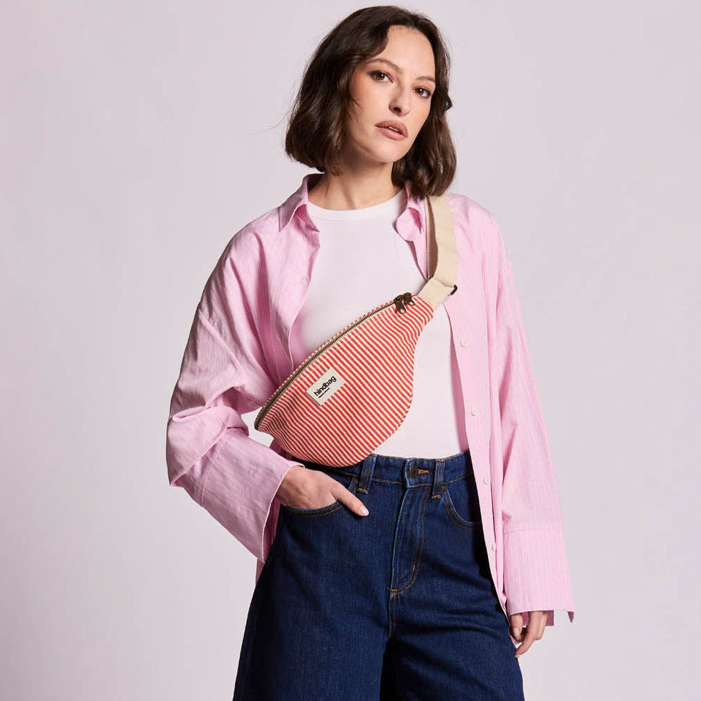 Olivia Bauchtasche - Streifen rot