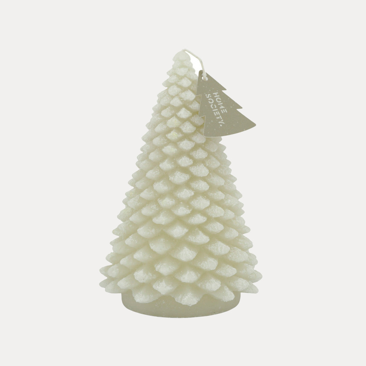 Kerze Tannenbaum Snow - weiß