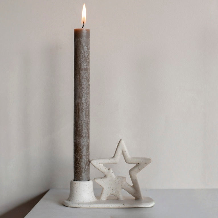Kerzenhalter Sterne - white dot